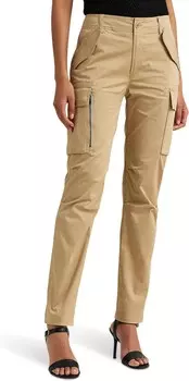 Брюки Lauren Ralph Lauren Petite Cotton Sateen Cargo Pants, цвет Birch Tan