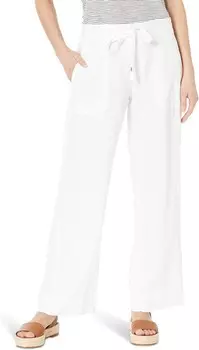 Брюки Lauren Ralph Lauren Petite Linen Wide-Leg Pants, белый