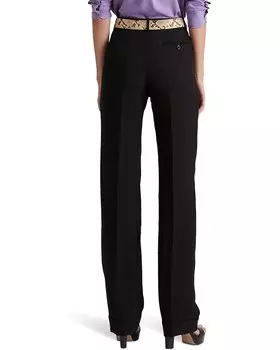 Брюки LAUREN Ralph Lauren Pleated Sabl Crepe Pants, черный