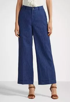 Брюки Lauren Ralph Lauren SENDON CROPPED FLAT FRONT, цвет blue/white