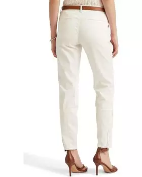 Брюки LAUREN Ralph Lauren Stretch Chino Ankle Pants, белый