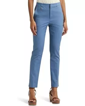 Брюки Lauren Ralph Lauren Stretch Cotton-Blend Pants, цвет Pale Azure