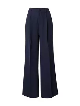 Брюки Lauren Ralph Lauren Wide leg Pleat-Front Pants KIRAHN, морской синий