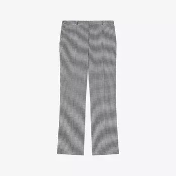 Брюки Laurie с узором «гусиная лапка» с заниженной талией Lk Bennett, черный