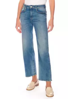 Брюки Le Temps Des Cerises 7/8 "Jean Femme Pulp" с практичными карманами на ногах, синий