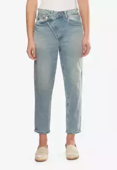 Брюки Le Temps Des Cerises длиной 7/8 "JEAN FEMME COSY", с асимметричной застежкой, синий