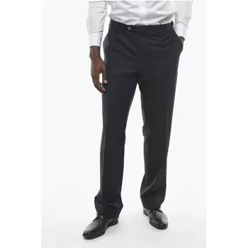Брюки LEADER из натуральной шерсти Extrafine Corneliani, Blue