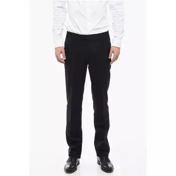 Брюки LEADER из натуральной шерсти с зауженным кроем Corneliani, Black