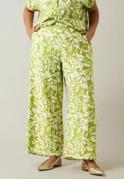 Брюки LEAF PRINT WIDE LEG Evans, зеленый