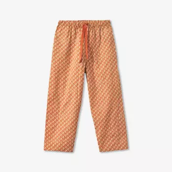 Брюки leda из хлопкового поплина на кулиске 3-12 лет Caramel, оранжевый