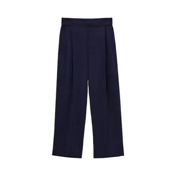 Брюки Lemaire Belted Relaxed Pants Midnight Violet, черный