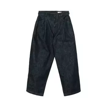 Брюки Lemaire Pleated Workwear Pants 'Denim Indigo', синий