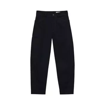 Брюки Lemaire Twisted Workwear Pants Black, черный