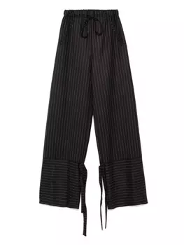 Брюки Les Filles d'Eva в тонкую полоску, черный