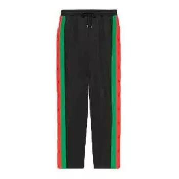 Брюки light neoprane track bottoms 'black' Gucci, черный