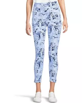 Брюки Lilly Pulitzer Weekender High-Rise Midi, цвет Bonaire Blue Coastal Constellation