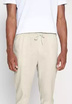 Брюки Linen Blend Jogger Pier One, светло-коричневые