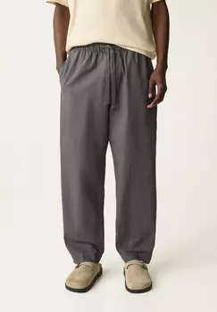 Брюки LINEN BLEND PULL&BEAR, темно-серый