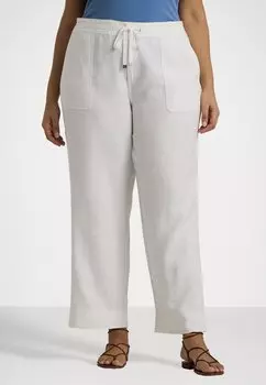 Брюки LINEN DRAWCORD PANT Lauren Ralph Lauren Woman, белый