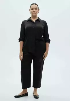 Брюки LINEN Mango, черный