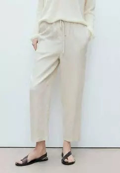 Брюки LINEN Mango, песочный