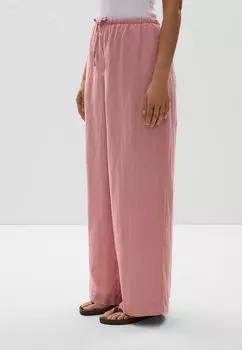 Брюки LINEN STRAIGHT-LEG OYSHO, цвет Mottled Pink