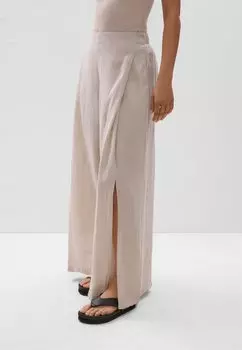 Брюки LINEN WIDE-LEG SLIT OYSHO, цвет Stone