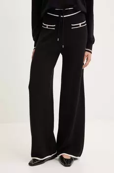 Брюки Liu Jo с добавлением шелка, черный