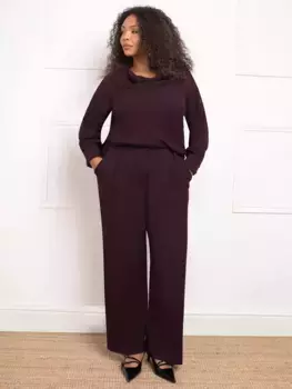 Брюки Live Unlimited Curve Tailored Wide Leg, бордовый