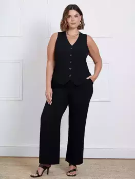 Брюки Live Unlimited Curve Tailored Wide Leg, черный