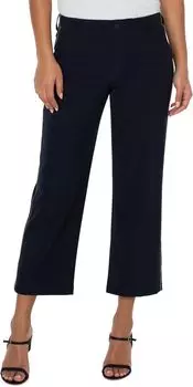 Брюки Liverpool Los Angeles Cargo Crop Wide Leg with Chain Trim, цвет Lunar Blue