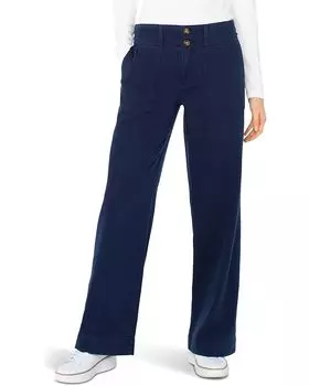 Брюки Liverpool Los Angeles Utility Patch Pocket Wide Leg Mid-rise Pants, цвет Navy Dusk