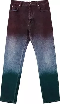 Брюки Loewe Tricolor Denim Trousers 'Red/Blue/Green', разноцветный
