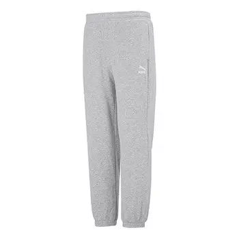 Брюки logo classics pants 'grey' Puma, серый