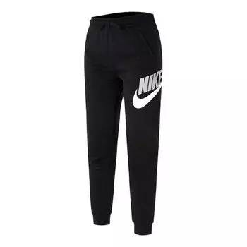 Брюки logo printing bundle feet sports pants/trousers/joggers boy black Nike, черный