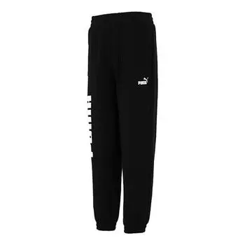 Брюки logo sweatpants 'black' Puma, черный