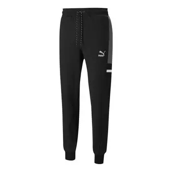 Брюки logo tape pants 'black' Puma, черный