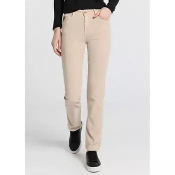 Брюки Lois Jeans Damage Effect Straight, бежевый