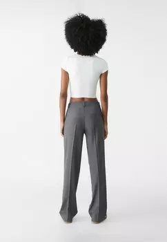 Брюки LOOPS Stradivarius, темно-серый