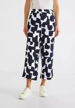 Брюки LOOSE FIT PRINT Street One, темно-синий