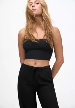 Брюки Loose-Fitting Rustic PULL&BEAR, черные