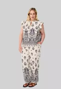 Брюки LOSE BEDRUCKTE Zizzi, песочный