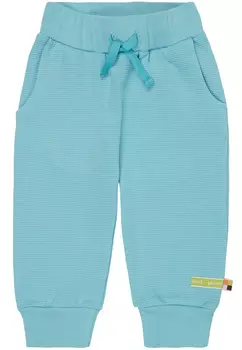 Брюки Loud + proud с ребристой структурой, голубой, 100% биохлопок