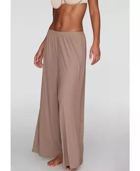 Брюки Lounge Pant - Модальный Шелковый Рубчик CUUP, коричневый/бежевый