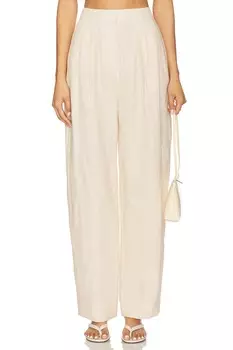 Брюки Lucille Posse, beige pinstripe