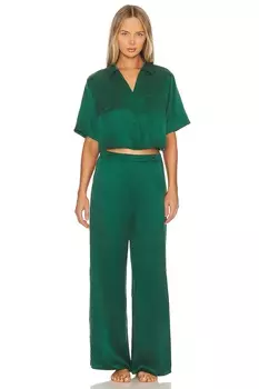 Брюки LUNYA Washable Silk High Rise Set, цвет Hum Forest