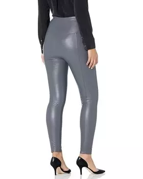 Брюки Lysse Textured Leather Leggings, угольный