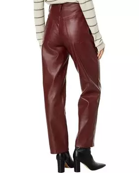 Брюки Madewell The Perfect Vintage Straight Jean: Pleather Edition, цвет Dark Cabernet
