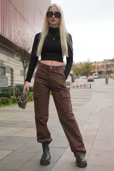 Брюки Madmext, коричневый