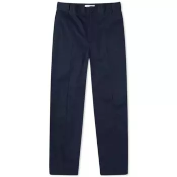 Брюки Maison Kitsun Handwriting Straight Fit Chinos, темно-синий